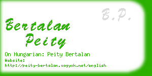 bertalan peity business card